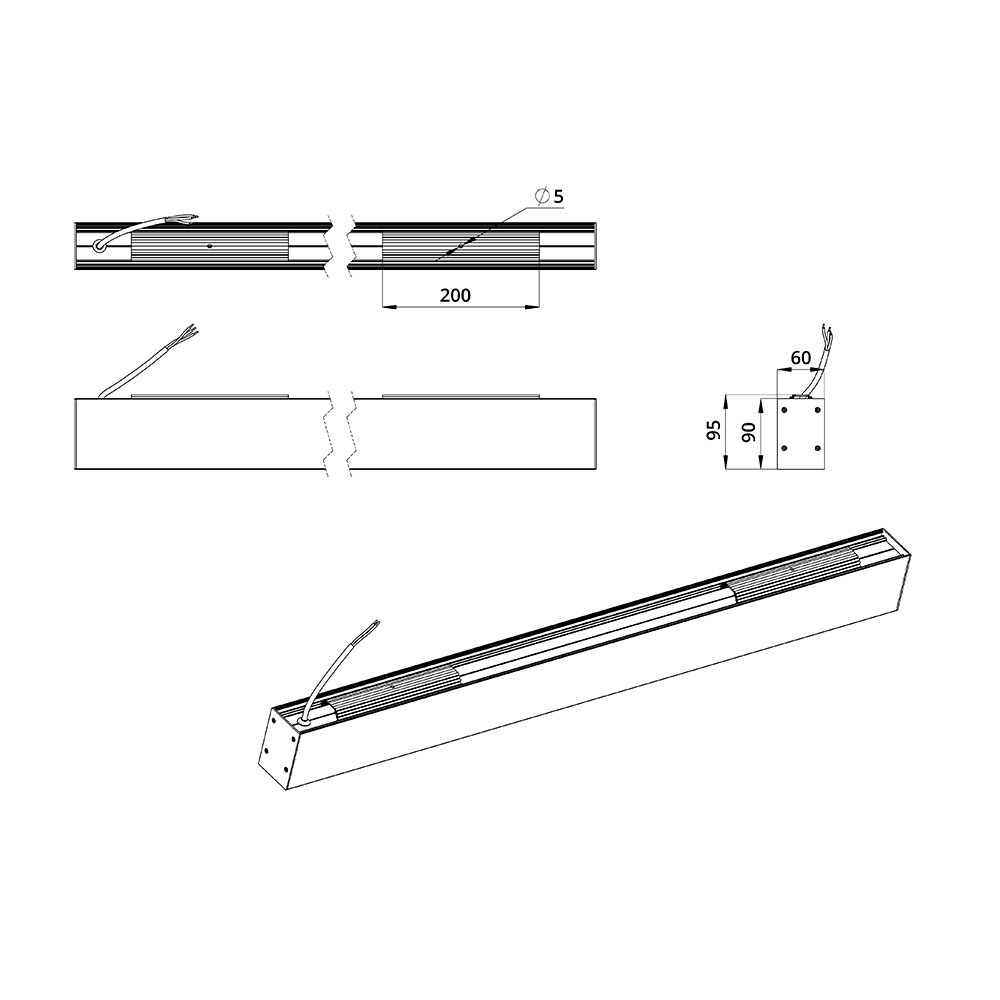 Накладное крепление J-Hook. (2шт.) Элегант M