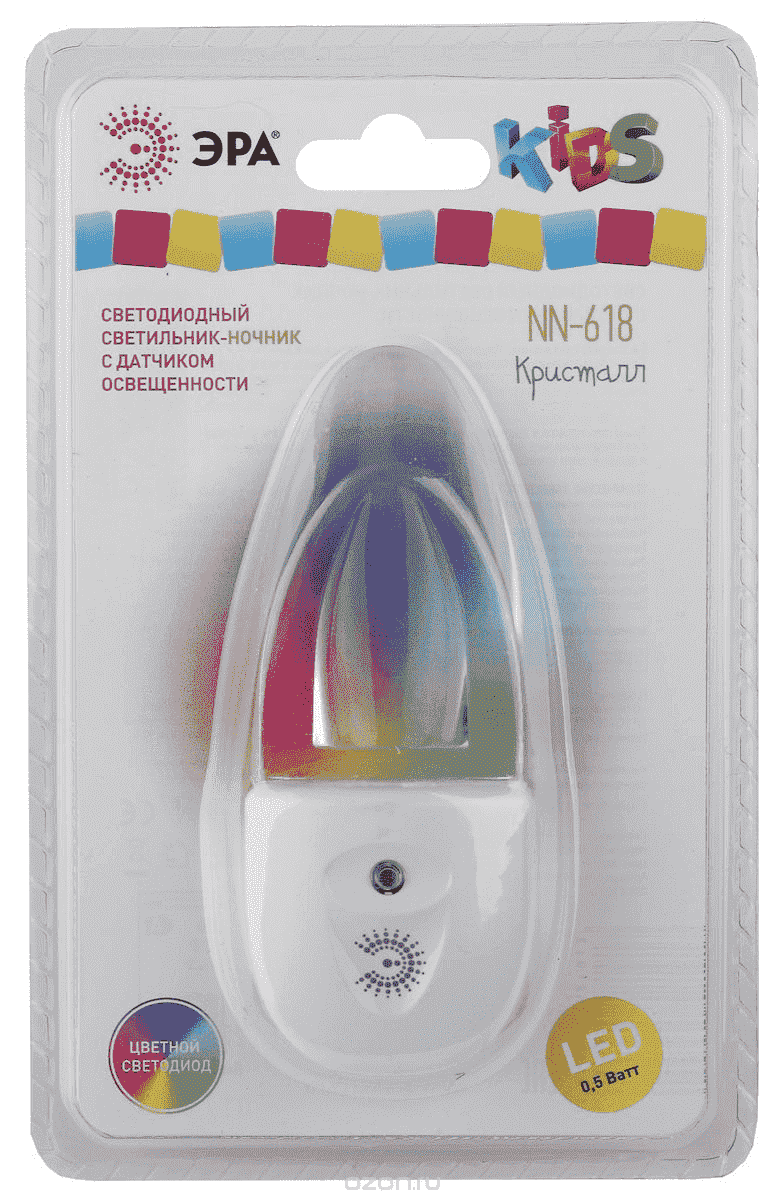 Ночник ЭРА NN-618-LS-W белый