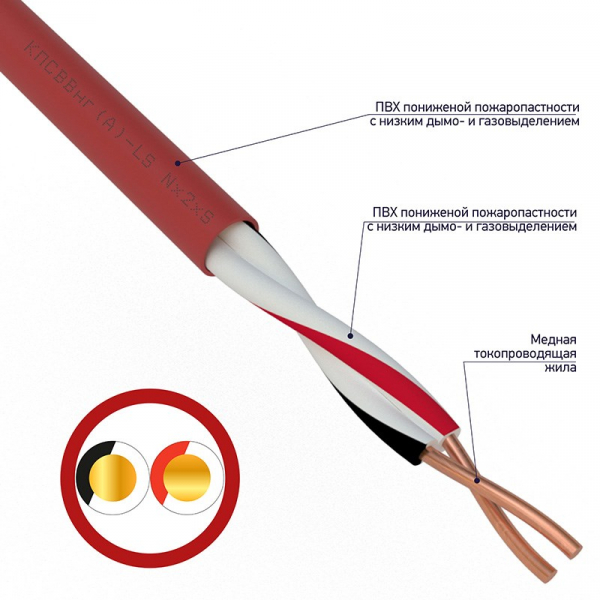 КПСВВнг(А)-LS 1x2x0,75 кабель  01-4861 REXANT