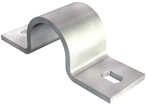 Крепежная скоба металл. двухлапковая 37mm /823 37 FT/