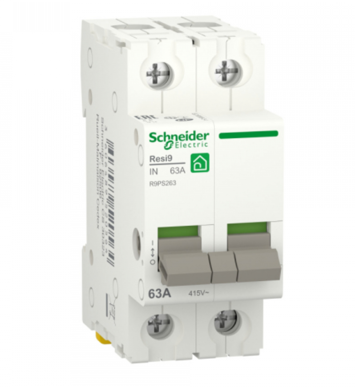 Выключатель нагрузки (модульный  рубильник) 2П  63А  Schneider Electric  RESI9