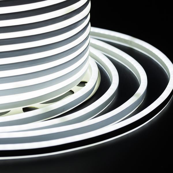 Гибкий Неон LED SMD, компактный 7х12мм, двусторонний, белый, 120 LED/м, бухта 100м 131-065