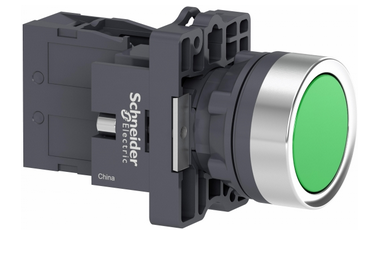 Арматура светосигнальная Schneider Electric кнопка с фиксацией ,зеленый ,1НO XA2EH031 (кратно 10)