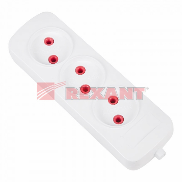 Колодка Rexant  3 гнезда без заземляющих контактов Эконом 11-8711 11-8711
