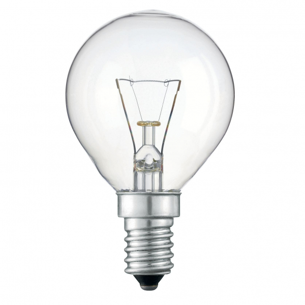 Стандартная лампа накаливания  PHILIPS  P45  60Вт  230В  E14 (кратно 10)