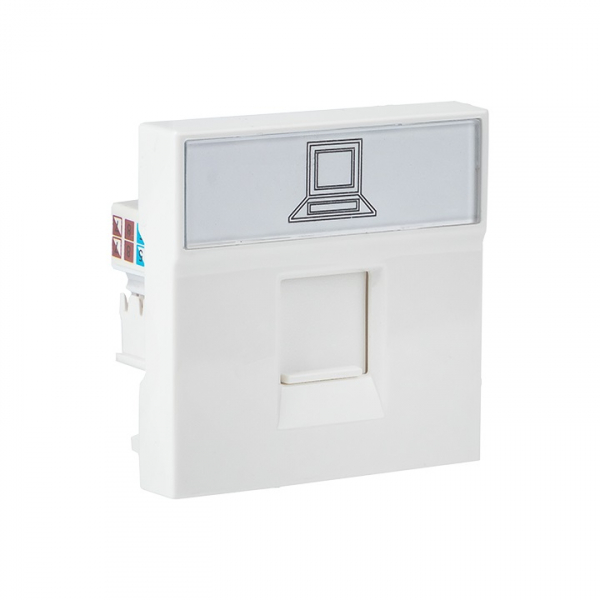 Розетка RJ45, категории 6 (ширина 2 модуля)