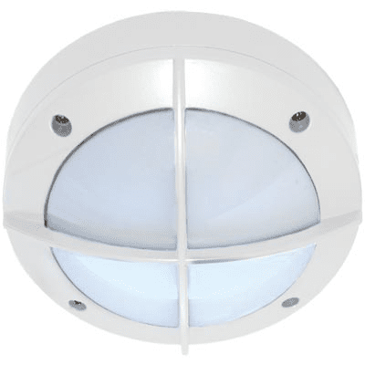 Светильник садово-парковый Ecola GX53 LED B4143S накладной IP65 матовый Круг с решеткой алюмин. 1*GX53 Белый