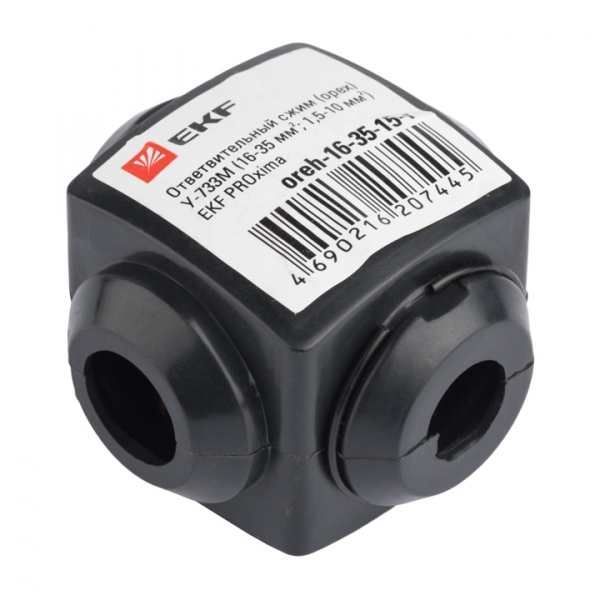 Ответвит. сжим (орех) У-733М (16-35 мм2; 1,5-10 мм2) EKF розн. стикер