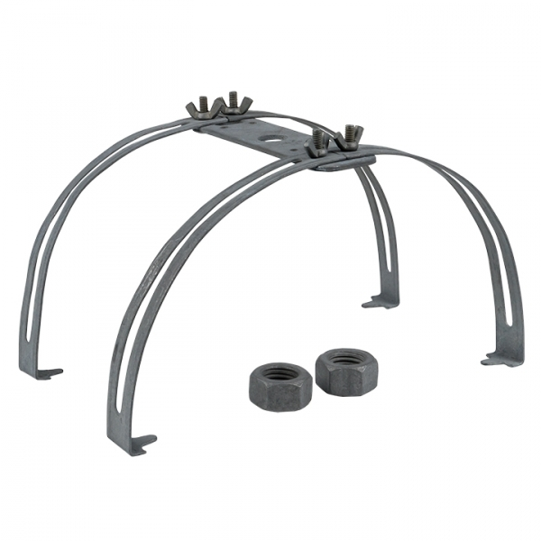 Держатель молниеприемника 1-2 метра на круглый конек двойной CZ EKF