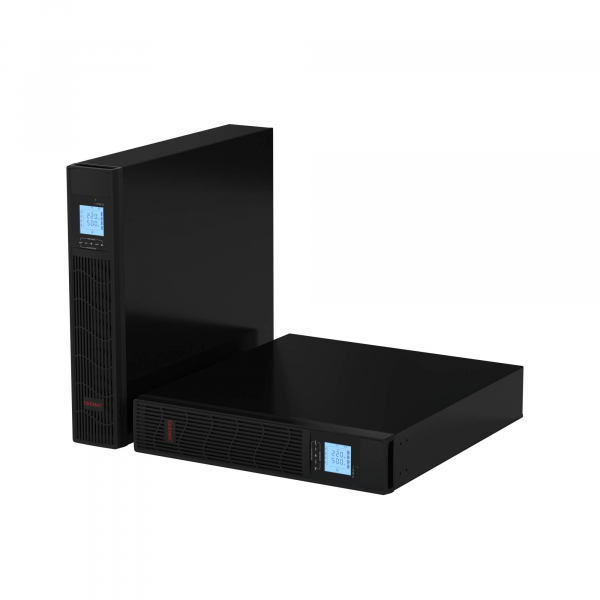 Линейно-интерактивный ИБП ДКС серии Info Rackmount Pro, 1000 ВА/800 Вт,1/1, EPO, USB, RJ45, 3xIEC C13, Rack 2U, SNMP/AS400 slot, 2x7Aч