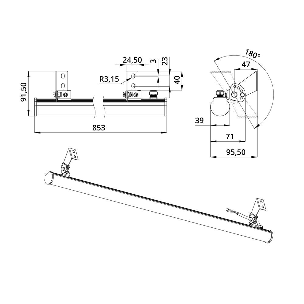 Модерн 8 853мм 4000К Опал