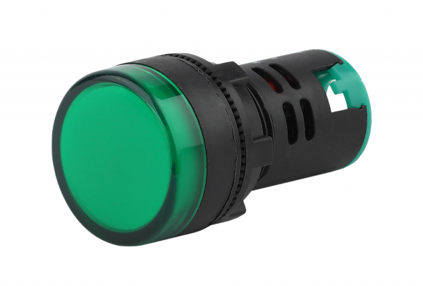 Лампа AD-22DS(LED)матрица d22мм зеленый 12В AC/DC ЭРА