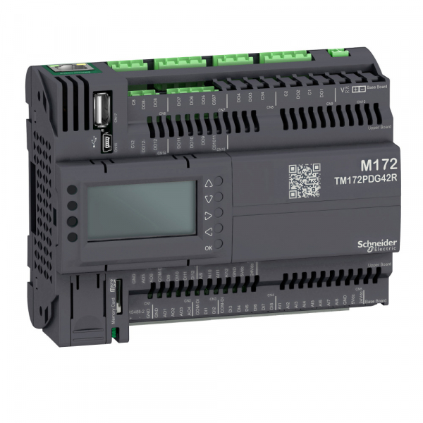 ПЛК М172, дисплей, 42 I/O, Eth, 2 MB Schneider Electric TM172PDG42R