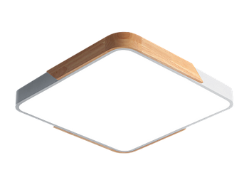 Светильник Jazzway PPB Sсandic-S 36w 4000K WH/W с деревянной планкой IP20 340*340*55