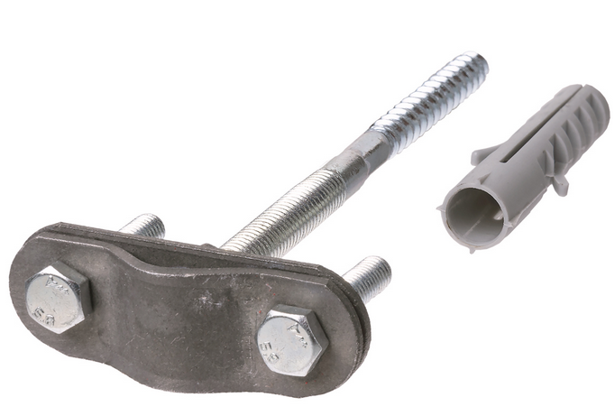 Крепление молниеприемника к стене с дюбелем длина 120 мм, Ø16-20 мм, гор.цинк. (компл. 1 шт.) TDM