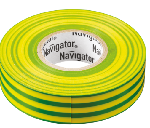 Изолента ПВХ желто-зеленая 15мм 20м Navigator  NIT-B15-20/YG 71 108