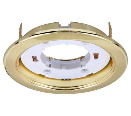 Точечный светильник Jazzway PGX70 15254. 3 встраиваемый потолоч. без рефлектора золото глянцевое 121х54мм