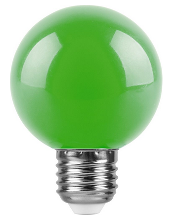 Feron LB-371 (3W) 230V E27 зеленый Шар для белт лайта G60