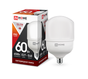 Светодиодная лампа IN HOME 60Вт 230В 6500К Е27/E40