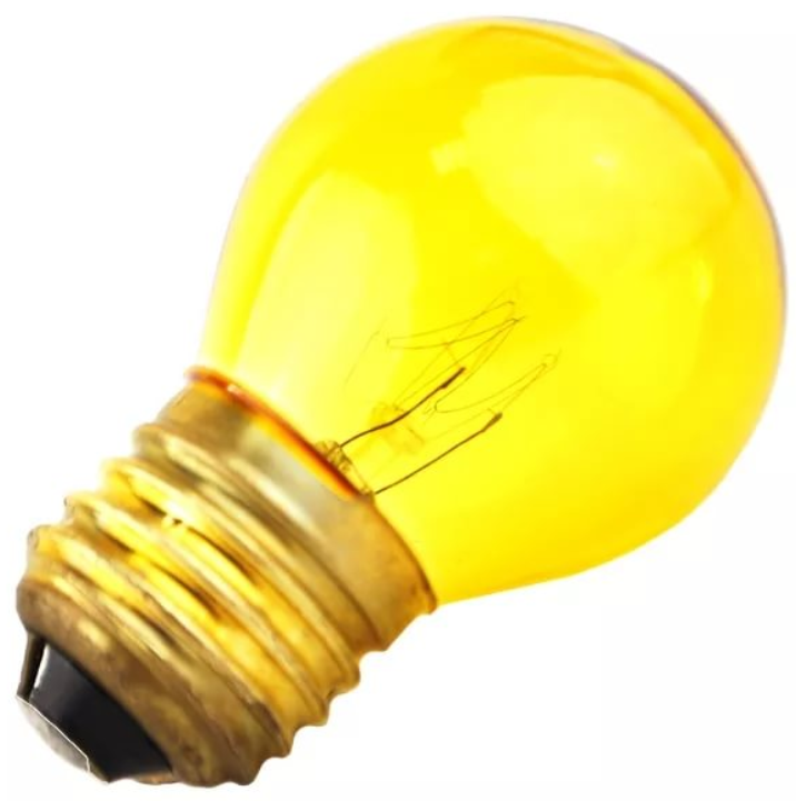 Стандартная лампа накаливания  FOTON  P45  10Вт  230В  YELLOW  E27  (S104) LIGHTING DECOR
