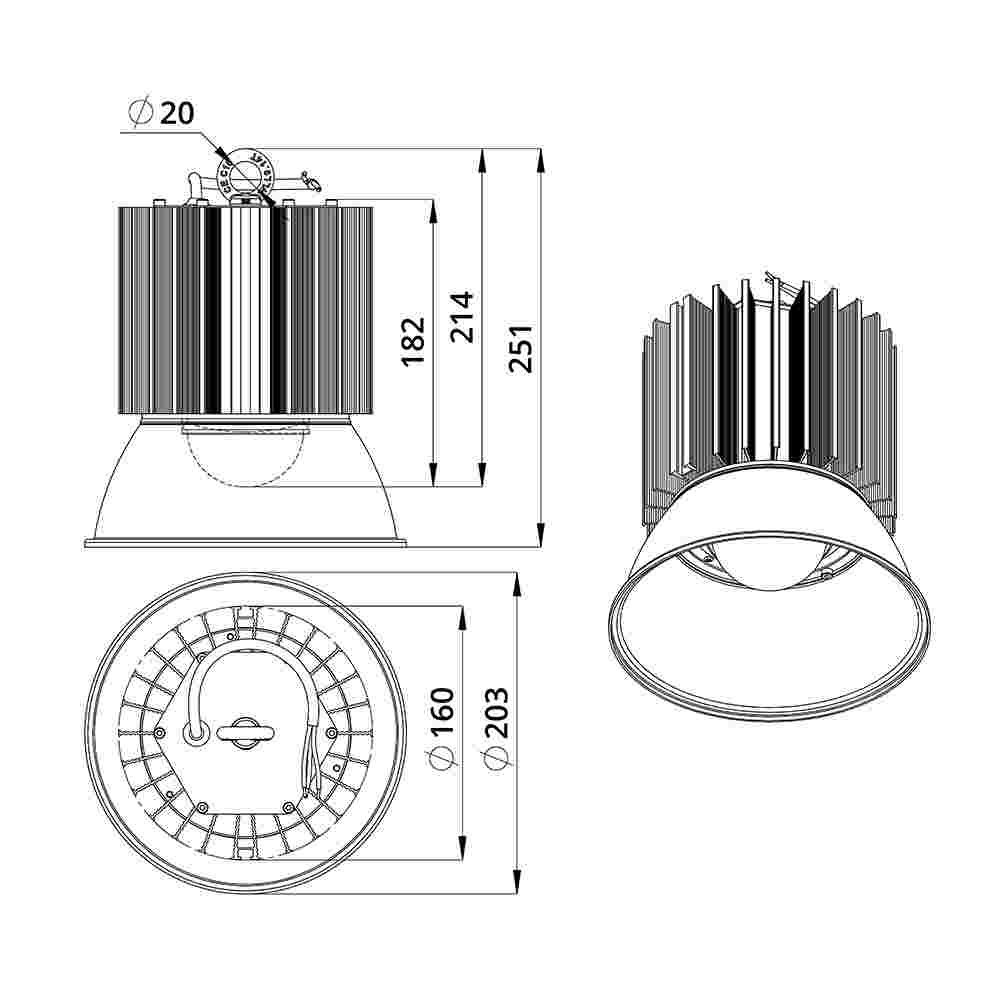 Профи v2.0 40 Эко 36~48В AC/DC CRI70 3000К 45°