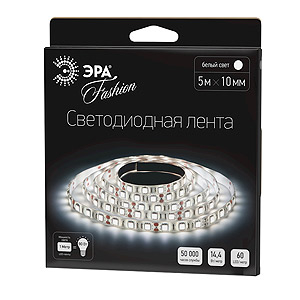 Светодиодная лента ЭРА IP20  12V  14,4Вт/м  6500К  LS5050-60LED--W (1уп.-5м)
