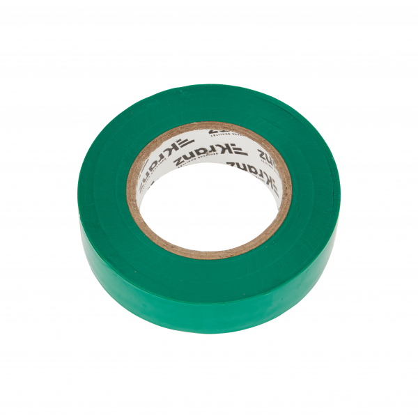 Изолента ПВХ KRANZ 0.13х19 мм, 25 м, зеленая (5 шт./уп.) KR-09-2203