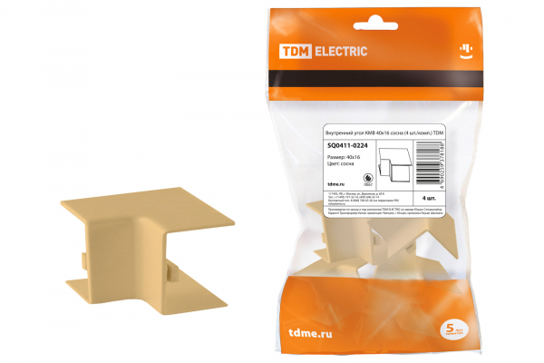 TDM  КМВ  Сосна  Угол внутренний  40х16  (4 шт./комплект) SQ0411-0224