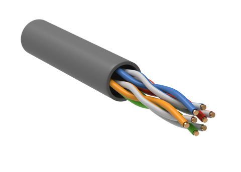 Каб. в. п. U/UTP кат. 5E 4х2х24AWG PATCH LSZH серый ITK (кратно 100)