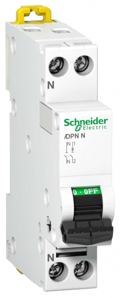 Автоматический выключатель Schneider Electric 2P  1A характеристика C 6кА iDPN N A9N21552