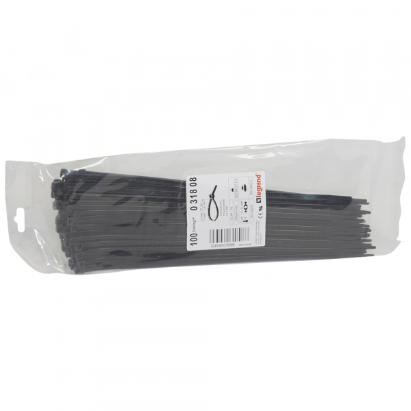 Хомут (стяжка)  пластик  4.6 х 280  черн.  (100шт)  Colring  LGR 031808