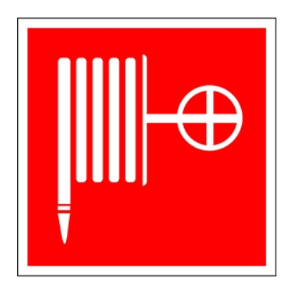 Белый свет Знак безопасности NPU-3413.F02: "Пожарный кран"