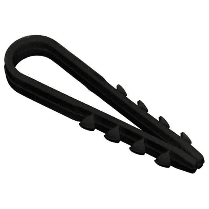 Дюбель-хомут  5-10 круглый черный нейлон ДХК-10 (упаковка 100 шт) TDM