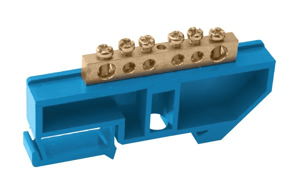 Шина нулевая на DIN изоляторе Navigator  NBB-M69-6D/B 6*9, 6 отверстий  71 152