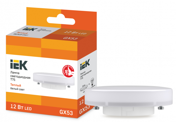 Светодиодная лампа IEK 12Вт 230В 3000К GX53