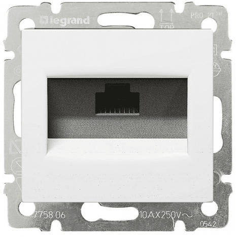 Legrand Valena  Белый Розетка механизм компьютерная 1-местная без захватов RJ45 UTP категория 5е 774238 индивидуальная упаковка DIY