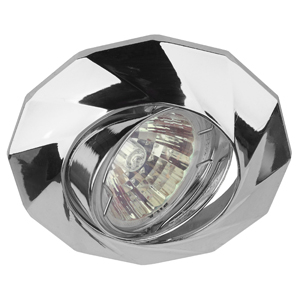 Светильник ЭРА KL65A CH  литой пов. MR16,12V/220V, 50W хром
