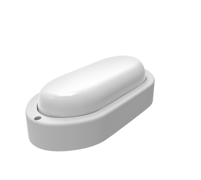 Светильник ЖКХ Gauss LITE овал 12W 980lm 6500K 200-240V IP65 160*90*46мм белый LED 1/40