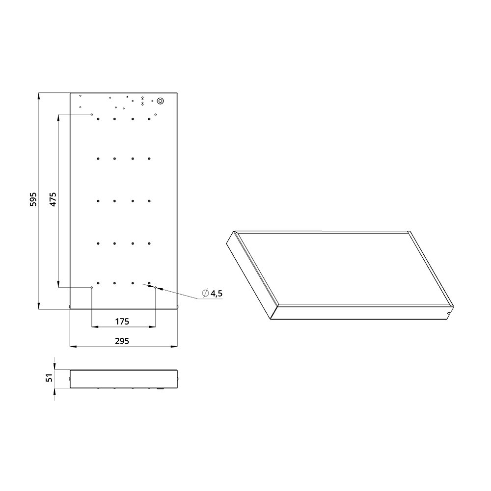 Офис 30 Эко IP30 CRI80 3000К Опал 595х295х50мм