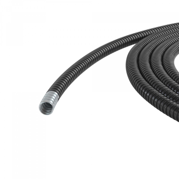Металлорукав DN 10мм в ПВХ изоляции, Dвн 10,0 мм, Dнар 14,0, 50 м, цвет чёрный (кратно 50)