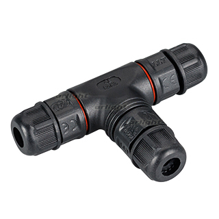 Arlight Коннектор тройной NEO-CON-T-2pin-BK (3-7mm, IP67) (ARL, IP67 Пластик, 3 года)