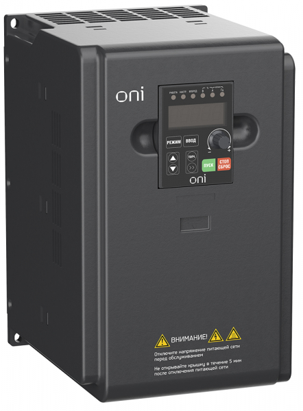 Частотный преобразователь ONI A150 380В 3-фазный 7,5кВт 17А со встроенным тормозным модулем