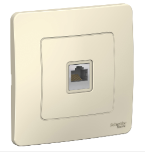 BLANCA  Молочный Розетка компьютерная  RJ45, категория 5E, скрытая установка BLNIS045002