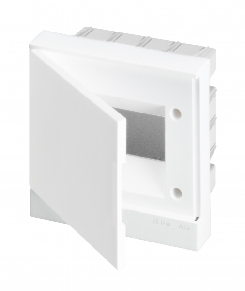 Бокс ЩРВ-П 6 IP40 ABB Basic E (белая дверь, с клеммами)