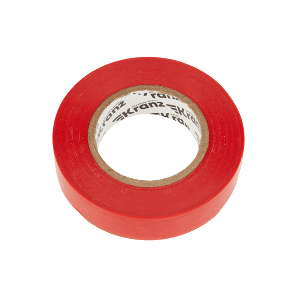 Изолента ПВХ KRANZ 0.13х19 мм, 25 м, красная (5 шт./уп.) KR-09-2204