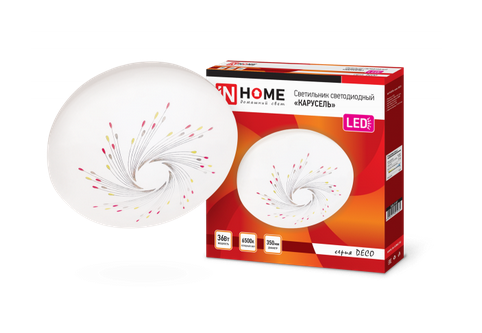 Светильник светодиодный IN HOME DECO 36Вт 230В 6500К 2340лм 350мм КАРУСЕЛЬ