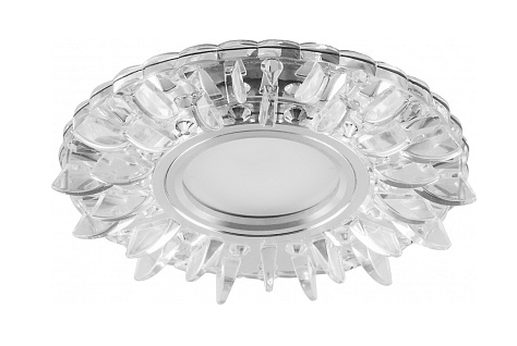 Светильник точечный Feron CD911 потолочный MR16 G5.3 прозрачный с белой LED подсветкой