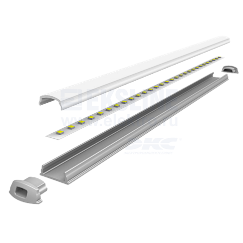 Профиль Jazzway PAL 1105 гибкий (2м) анодированный без рассеивателя .5009523