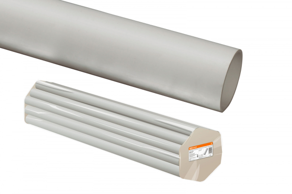 Труба ПВХ 40мм жесткая гладкая легкая серая TDM (57м) (кратно 3)