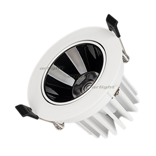 Arlight  MS-FORECAST-BUILT-TURN-R102-12W Day4000 (WH-BK, 32 deg, 230V)